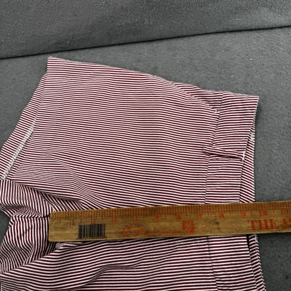 Crosby. Classic Shorts Women 4 Red White Railroad Stripe Pucker Nautical Coastal - Picture 7 of 12